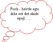 Skyformet billedforklaring: Fuck - havde sgu ikke set det skide spejl...